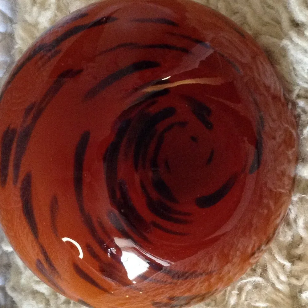 Squat Body Luster Glass Bud Vase Similar - Murano Polished Pontil Scar Art Glass